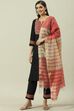 Black Solid Straight Kurta Regular Pant Suit Set image number 0