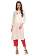 White Straight Cotton Solid Kurta image number 0