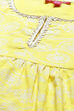 Lime Yellow Cotton Short Printed Kurta image number 1