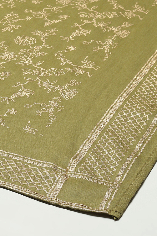 Red Cotton Straight Kurta Pants Suit Set image number 3