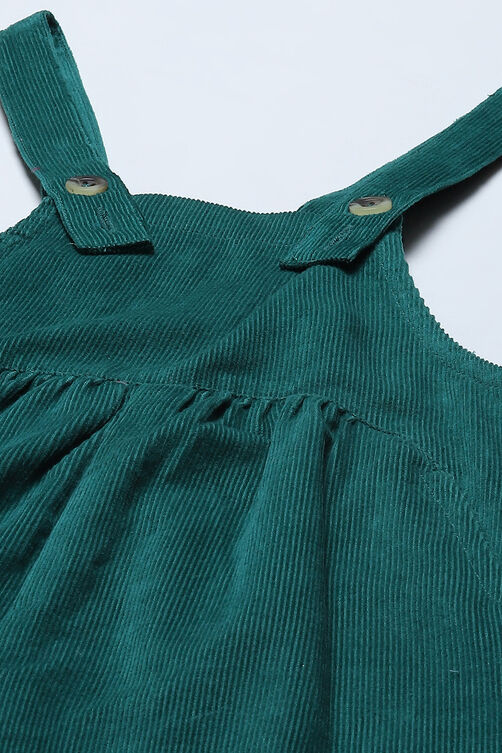 Green Cotton Solid Jumpsuit image number 1