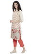 Cream Straight Rayon Printed Kurta image number 2