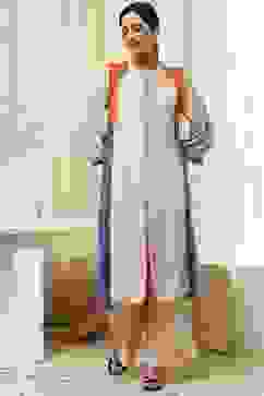 Beige Straight Printed Kurta Set image number 7