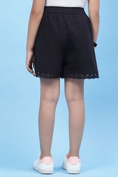 Black Cotton Shorts image number 4