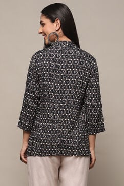 Charcoal Rayon Straight Jacket image number 4