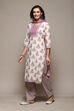 Purple Cotton Printed Unstitched Suit Set image number 6