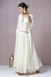 Off White Cotton Fusion Wear 3 Piece Set image number 2