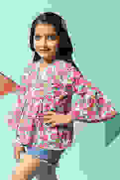 Blue Cotton Short Top image number 2