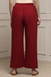 Blue Viscose Rayon Straight Palazzos image number 5