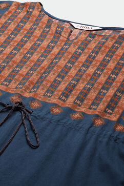 Navy Straight Cotton Printed Sleepwear image number 1