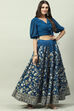 Blue Art Silk Lehenga Set image number 2