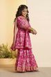 Pink Cotton Floral  Peplum Kurta Set image number 5