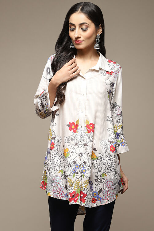 Buy Off White LIVA Printed Shirt for INR1079.40 |Biba India