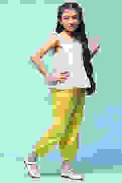 White Schiffli Sleeveless Cotton Embroidered Top  image number 0