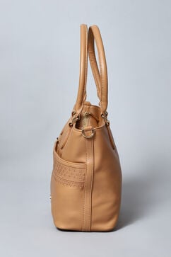Tan Pu Leather Tote Bag image number 2