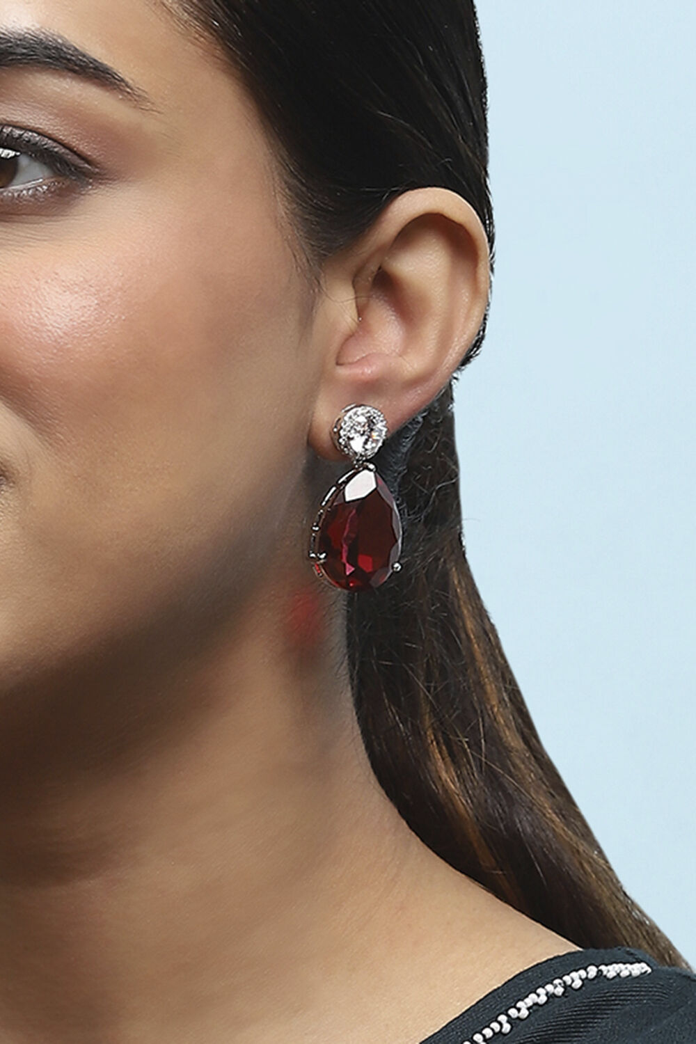 Red Brass Pendant Necklace Set image number 3