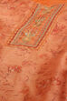 Peach Chanderi Unstitched Suit Set image number 1