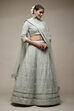 Mint Green Nylon Lehenga Set image number 4