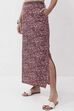 Blue Cotton Printed Skirt image number 1