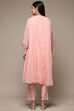 Blush Pink Cotton Blend Straight Kurta Pant Suit Set image number 4