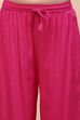Fuchsia Viscose Blend Foil Printed Straight Kurta Set image number 2