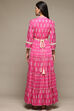 Pink Cotton Tiered Dress Embroidered Dress image number 3