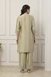 Green Poly Viscose Straight Suit Set image number 4