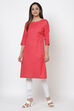 Indigo Cotton Straight Yarndyed Kurta image number 3