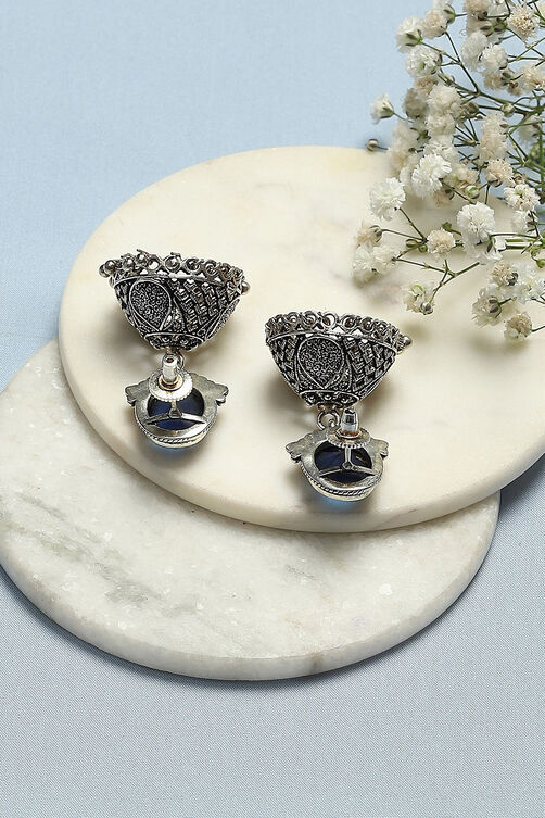 Blue Brass Earrings image number 2