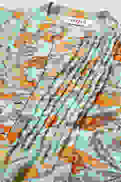 Yellow Teal Polyester Straight Kurta image number 1