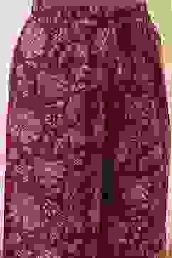 Plum Red Cotton Printed Kurta Set image number 2