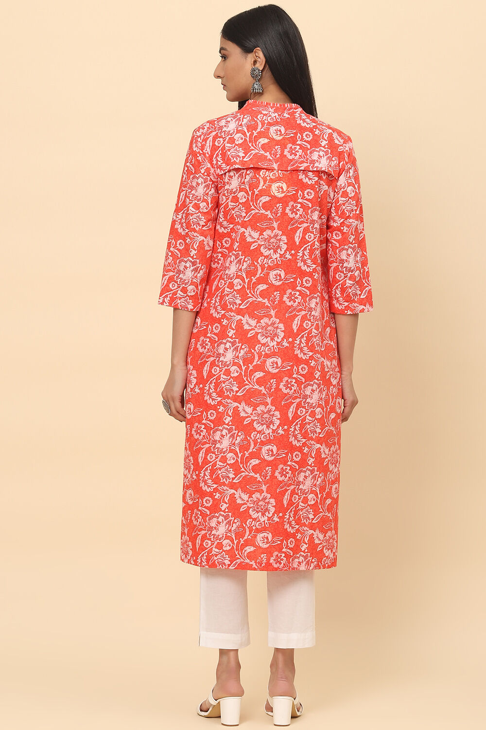 Turquoise Straight Kurta image number 4