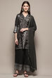 Sage Green Art Silk Straight Kurta Palazzo Suit Set image number 7