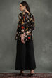 Cream-Colored Silk Chanderi Floral Printed Gathered Co-ord Set image number 4