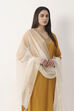 Off White Art Silk Dupatta image number 1