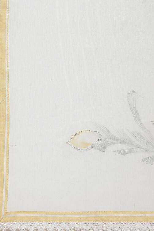 Yellow Cotton Unstitched Suit Set image number 3