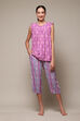 Coral Rayon Printed 2 Piece Sleepwear Set image number 6