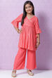 Lime Yellow Rayon Flared Printed Kurta image number 0