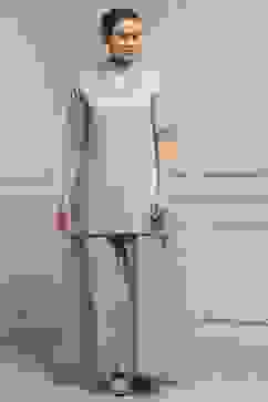 Light Green Cotton Dyed Straight Suit Set image number 6