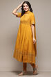 Yellow Voile Anarkali Kurta Churidar Suit Set image number 4