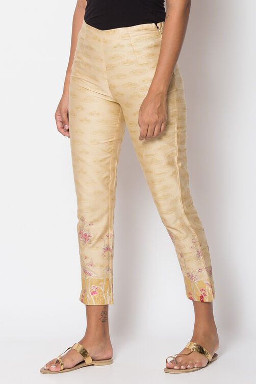 Beige Cotton Pants image number 0