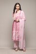Pink Cotton Digital Print Unstitched Suit Set image number 6