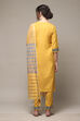 Beige Rayon Straight Kurta Regular Pant Suit Set image number 4