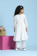 White Cotton Solid Anarkali Suit Set image number 4