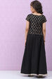 Black Art Silk Straight Lehenga Set image number 3