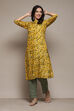 Fuchsia Cotton Straight Printed Kurta image number 1