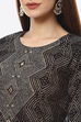 Black Cotton Unstitched Suit Set image number 1
