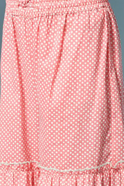 Turquoise Cotton A-Line Kurta Sharara Suit Set image number 2