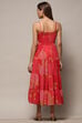 Coral Polyester Tiered Dress image number 3