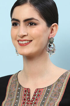 Oxidised Multi Brass Earrings image number 3